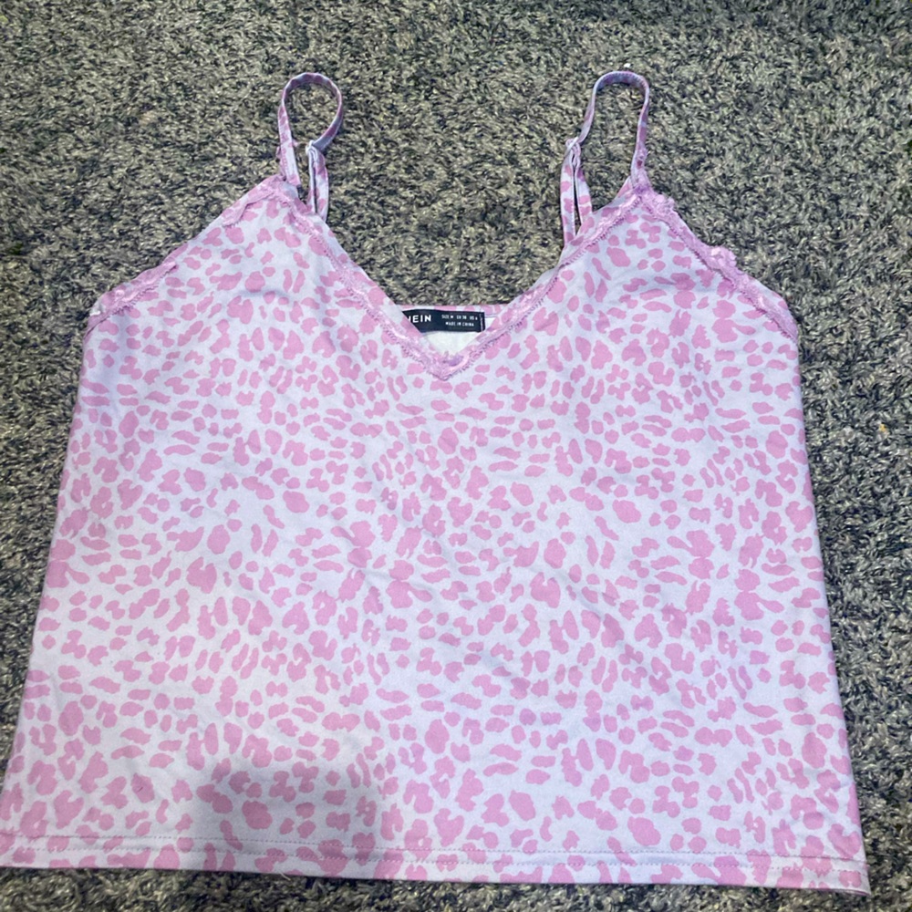 Cami shein purple leopard